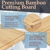 image:imageBambooMN Brown Large Natural Bamboo Cutting Board with Juice Groove For Home and Kitchen  1685 x 1175 x 05 3Ply  1 Piece100