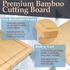 image:imageBambooMN Brown Large Natural Bamboo Cutting Board with Juice Groove For Home and Kitchen  1685 x 1175 x 05 3Ply  1 Piece3