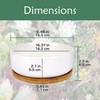 image:imageBambooMN Ceramic Succulent Planter Pots  1 Pot  Round Bowl  with Bamboo Tray  White  649White Pot  Bamboo Tray
