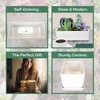 image:imageBambooMN Ceramic Succulent Pots  1 Pot  Short Rectangle  with Ceramic Tray  White  101White  Short Pot