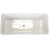 image:imageBambooMN Ceramic Succulent Pots  1 Pot  Short Rectangle  with Ceramic Tray  White  101White  Short Pot
