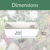 image:imageBambooMN Ceramic Succulent Pots  1 Pot  Short Rectangle  with Ceramic Tray  White  101White  Short Pot