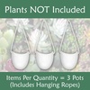 image:imageBambooMN Ceramic Succulent Pots  4 Pots  Bucket Shape  with Rope  White  34 Long1