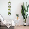 image:imageBambooMN Ceramic Succulent Pots  4 Pots  Bucket Shape  with Rope  White  34 Long1