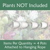 image:imageBambooMN Ceramic Succulent Pots  4 Pots  Bucket Shape  with Rope  White  34 Long1