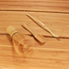 image:imageBambooMN Chasen Tea Whisk  Chashaku Hooked Bamboo Scoop for preparing Matcha  Tea Spoon  Tea Serving Tray