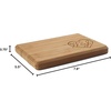 image:imageBambooMN Custom Laser Engraved Bamboo Cutting Board  Couple Initials in Heart  1 Piece  11 x 11 x 075 GroovedCouple Initials in Heart