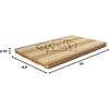 image:imageBambooMN Custom Laser Engraved Bamboo Cutting Board  Couple Initials in Heart  1 Piece  11 x 11 x 075 GroovedCouple Initials in Heart
