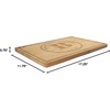 image:imageBambooMN Custom Laser Engraved Bamboo Cutting Board  Couple Initials in Heart  1 Piece  11 x 11 x 075 GroovedFamily Name Circle 2