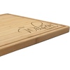 image:imageBambooMN Custom Laser Engraved Bamboo Cutting Board  Couple Initials in Heart  1 Piece  11 x 11 x 075 GroovedFamily Name Corner Engraving