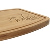 image:imageBambooMN Custom Laser Engraved Bamboo Cutting Board  Couple Initials in Heart  1 Piece  11 x 11 x 075 GroovedFamily Name Corner Engraving