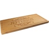 image:imageBambooMN Custom Laser Engraved Bamboo Cutting Board  Couple Initials in Heart  1 Piece  11 x 11 x 075 GroovedFamily Name w Swirl Border