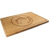 image:imageBambooMN Custom Laser Engraved Bamboo Cutting Board  Couple Initials in Heart  1 Piece  11 x 11 x 075 GroovedFish w Name in Circle