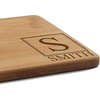 image:imageBambooMN Custom Laser Engraved Bamboo Cutting Board  Couple Initials in Heart  1 Piece  11 x 11 x 075 GroovedInitial Block Light