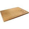 image:imageBambooMN Custom Laser Engraved Bamboo Cutting Board  Couple Initials in Heart  1 Piece  11 x 11 x 075 GroovedInitial Block Light
