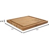 image:imageBambooMN Custom Laser Engraved Bamboo Cutting Board  Couple Initials in Heart  1 Piece  11 x 11 x 075 GroovedInitial Block Light
