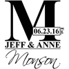 image:imageBambooMN Custom Laser Engraved Bamboo Cutting Board  Couple Initials in Heart  1 Piece  11 x 11 x 075 GroovedScript Name w Letter