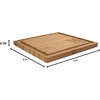 image:imageBambooMN Custom Laser Engraved Bamboo Cutting Board  Couple Initials in Heart  1 Piece  11 x 11 x 075 GroovedScript Name w Letter
