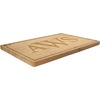 image:imageBambooMN Custom Laser Engraved Bamboo Cutting Board  Couple Initials in Heart  1 Piece  11 x 11 x 075 GroovedSimple Block Font Monogram