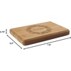 image:imageBambooMN Custom Laser Engraved Bamboo Cutting Board  Couple Initials in Heart  1 Piece  11 x 11 x 075 GroovedThick Swirl Circle