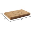 image:imageBambooMN Custom Laser Engraved Bamboo Cutting Board  Couple Initials in Heart  1 Piece  11 x 11 x 075 GroovedThin Swirl Circle
