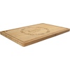 image:imageBambooMN Custom Laser Engraved Bamboo Cutting Board  Couple Initials in Heart  1 Piece  11 x 11 x 075 GroovedThin Swirl Circle