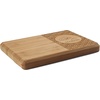 image:imageBambooMN Custom Laser Engraved Bamboo Cutting Board  Couple Initials in Heart  1 Piece  11 x 11 x 075 GroovedWave Texture w Name in Circle