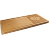 image:imageBambooMN Custom Laser Engraved Bamboo Cutting Board  Couple Initials in Heart  1 Piece  11 x 11 x 075 GroovedWave Texture w Name in Circle