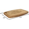 image:imageBambooMN Custom Laser Engraved Bamboo Cutting Board  Couple Initials in Heart  1 Piece  11 x 11 x 075 GroovedWestern Flourish