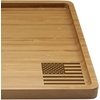 image:imageBambooMN Custom Laser Engraved Bamboo Serving Tray  A Family Story  17 x 13 x 075  Square Edge  1 PieceAmerican Flag