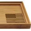 image:imageBambooMN Custom Laser Engraved Bamboo Serving Tray  A Family Story  17 x 13 x 075  Square Edge  1 PieceAmerican Flag