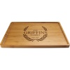 image:imageBambooMN Custom Laser Engraved Bamboo Serving Tray  A Family Story  17 x 13 x 075  Square Edge  1 PieceFamily Laurel
