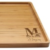 image:imageBambooMN Custom Laser Engraved Bamboo Serving Tray  A Family Story  17 x 13 x 075  Square Edge  1 PieceFamily Name  Letter   Date