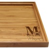 image:imageBambooMN Custom Laser Engraved Bamboo Serving Tray  A Family Story  17 x 13 x 075  Square Edge  1 PieceFamily Name  Letter   Date