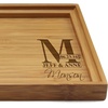 image:imageBambooMN Custom Laser Engraved Bamboo Serving Tray  A Family Story  17 x 13 x 075  Square Edge  1 PieceFamily Name  Letter   Date