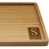 image:imageBambooMN Custom Laser Engraved Bamboo Serving Tray  A Family Story  17 x 13 x 075  Square Edge  1 PieceSquare Dark Monogramstyle