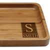 image:imageBambooMN Custom Laser Engraved Bamboo Serving Tray  A Family Story  17 x 13 x 075  Square Edge  1 PieceSquare Dark Monogramstyle