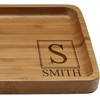 image:imageBambooMN Custom Laser Engraved Bamboo Serving Tray  A Family Story  17 x 13 x 075  Square Edge  1 PieceSquare Light Monogramstyle