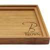 image:imageBambooMN Custom Laser Engraved Bamboo Serving Tray  A Family Story  17 x 13 x 075  Square Edge  1 PieceThin Simple Monogramstyle