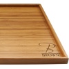 image:imageBambooMN Custom Laser Engraved Bamboo Serving Tray  A Family Story  17 x 13 x 075  Square Edge  1 PieceThin Simple Monogramstyle
