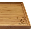 image:imageBambooMN Custom Laser Engraved Bamboo Serving Tray  A Family Story  17 x 13 x 075  Square Edge  1 PieceThin Simple Monogramstyle