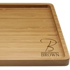 image:imageBambooMN Custom Laser Engraved Bamboo Serving Tray  A Family Story  17 x 13 x 075  Square Edge  1 PieceThin Simple Monogramstyle