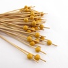 image:imageBambooMN Decorative Ball End Cocktail Fruit Sandwich Picks Skewers for Catered Events Holidays Restaurants or Buffets Party Supplies  39 Blue 1000 PcsMustard Yellow