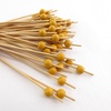 image:imageBambooMN Decorative Ball End Cocktail Fruit Sandwich Picks Skewers for Catered Events Holidays Restaurants or Buffets Party Supplies  39 Blue 1000 PcsMustard Yellow