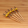 image:imageBambooMN Decorative Ball End Cocktail Fruit Sandwich Picks Skewers for Catered Events Holidays Restaurants or Buffets Party Supplies  39 Silver 300 PcsBright Yellow