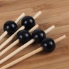 image:imageBambooMN Decorative Ball End Cocktail Fruit Sandwich Picks Skewers for Catered Events Holidays Restaurants or Buffets Party Supplies  39 Silver 300 PcsBlack
