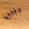 image:imageBambooMN Decorative Ball End Cocktail Fruit Sandwich Picks Skewers for Catered Events Holidays Restaurants or Buffets Party Supplies  39 Silver 300 PcsLight Blue