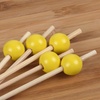 image:imageBambooMN Decorative Ball End Cocktail Fruit Sandwich Picks Skewers for Catered Events Holidays Restaurants or Buffets Party Supplies  39 Silver 300 PcsBright Yellow