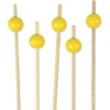 image:imageBambooMN Decorative Ball End Cocktail Fruit Sandwich Picks Skewers for Catered Events Holidays Restaurants or Buffets Party Supplies  47 Blue 100 pcsBright Yellow
