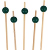 image:imageBambooMN Decorative Ball End Cocktail Fruit Sandwich Picks Skewers for Catered Events Holidays Restaurants or Buffets Party Supplies  47 Blue 100 pcsDark Green